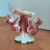 Zoomorphic salt and pepper shaker bears in slip