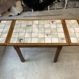 Table extensible en  bois et mosaïque