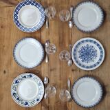 Composition of 6 dessert plates