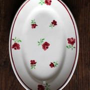 Ravier fleurs rouges Mireille Bandonviller Art Deco