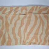 Linen cushion cover, beige and orange zebra pattern, 57 x 37 cm, Chhatwal & Jonsson