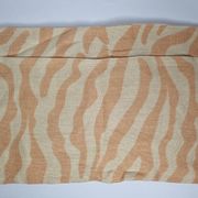 Linen cushion cover, beige and orange zebra pattern, 57 x 37 cm, Chhatwal & Jonsson