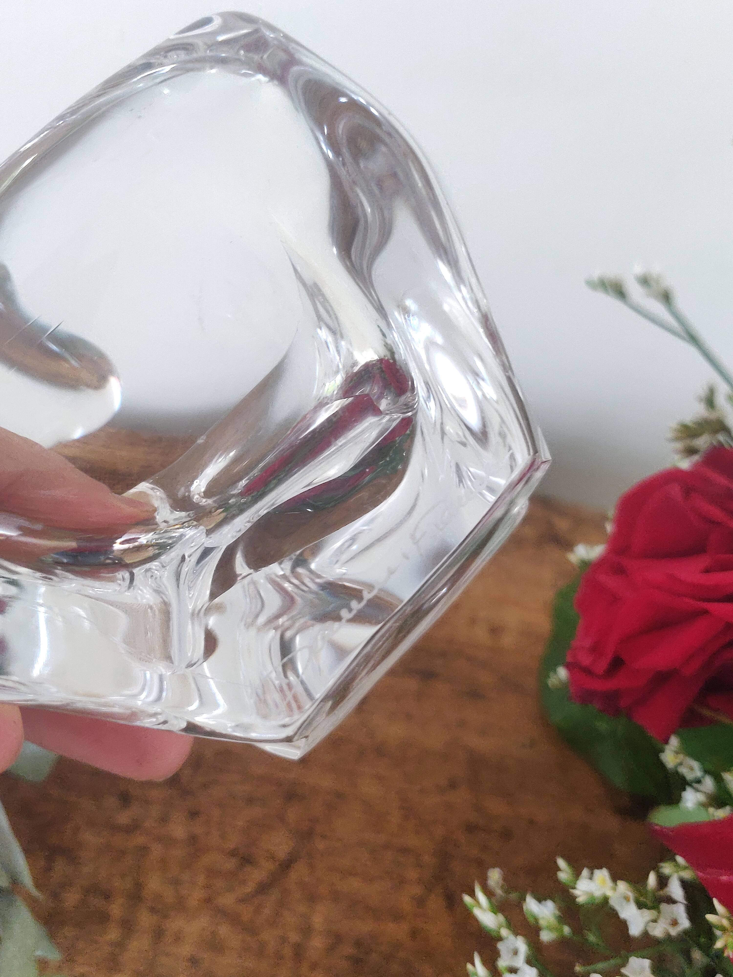 Daum crystal ashtray and its pestle - 50s