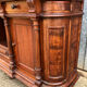 Antique sideboard with rounded edges in pitch pine from the late 19th century.