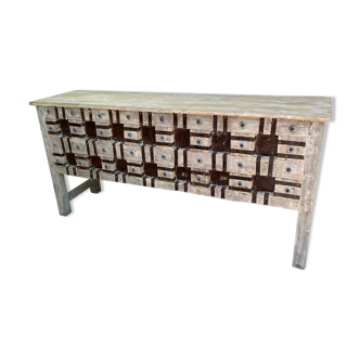 Carved wooden console