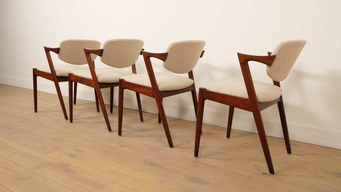 Set of 4 dining chairs | Kai Kristiansen | Z-chair – model 42 | Rosewood