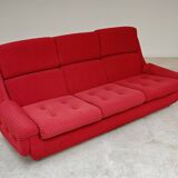 Canapé orange jitona ribbed fabric space age 1070