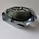 Murano glass Sommerso smoky grey and transparent empty pocket cup 20cm
