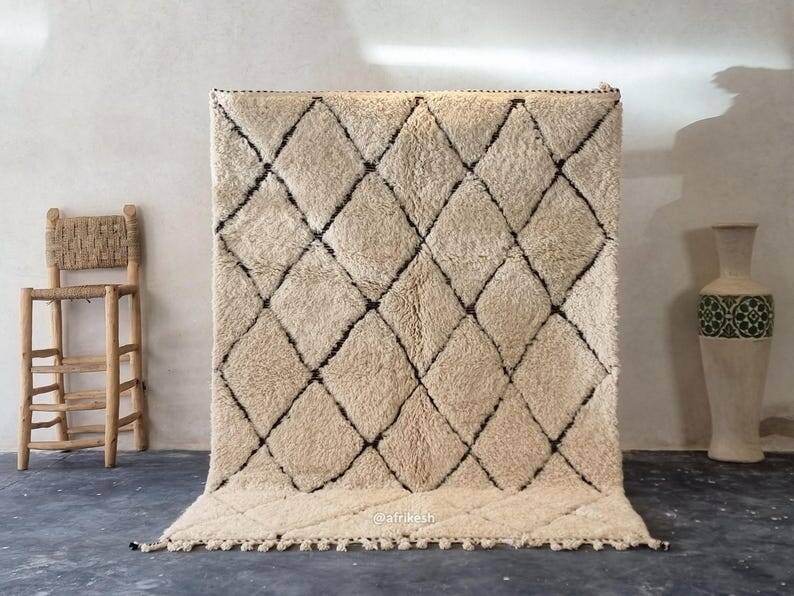 Tapis berbère en laine naturel 200/260cm
