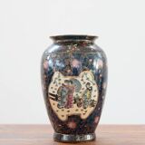 Antique Japanese porcelain vases, Meiji period, 19th century, oriental porcelain art, in