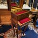 Walnut jewelry cabinet with marquetry decoration, early 19th century, Restoration