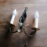 Vintage Empire style gold-plated brass wall sconce