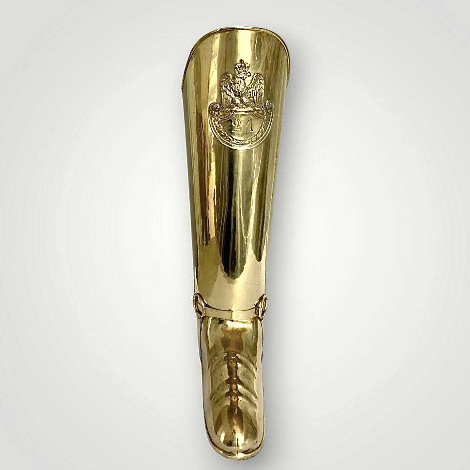 Antique Mécap gilded brass umbrella stand – 2.818 kg – Engraved number 21