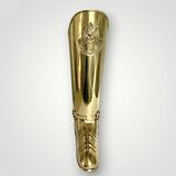 Antique Mécap gilded brass umbrella stand – 2.818 kg – Engraved number 21