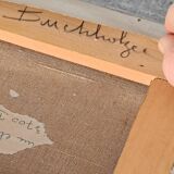 Canvas painting of a bouquet of flowers.