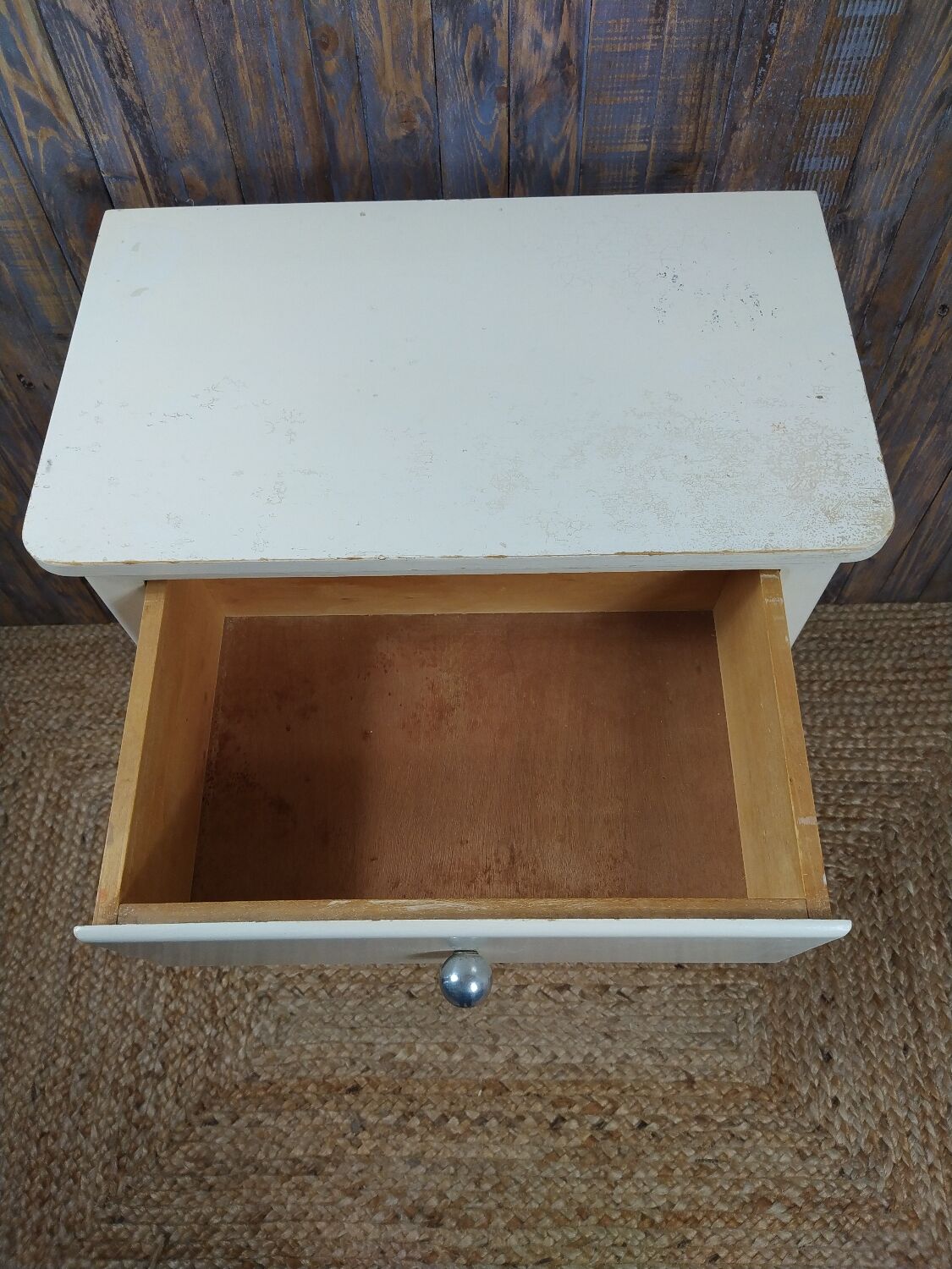 Wooden semainier, off-white