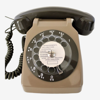 Téléphone à cadran vintage S63 bicolore