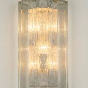 Large pair of wall sconces in brass and Murano glass by Doria, Germany, 1960s.