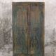 Indian furniture Blue patinated carved wardrobe with 2 doors and 1 shelf, unique piece