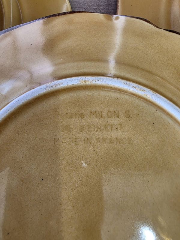 5 assiettes Dieulefit Milon terre vernissée