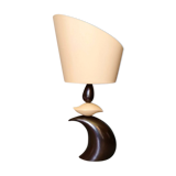 Louis Drimmer stylized lamp boat on the wave - ceramic enamelled two colors - 70s