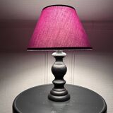 Small black wooden lamp