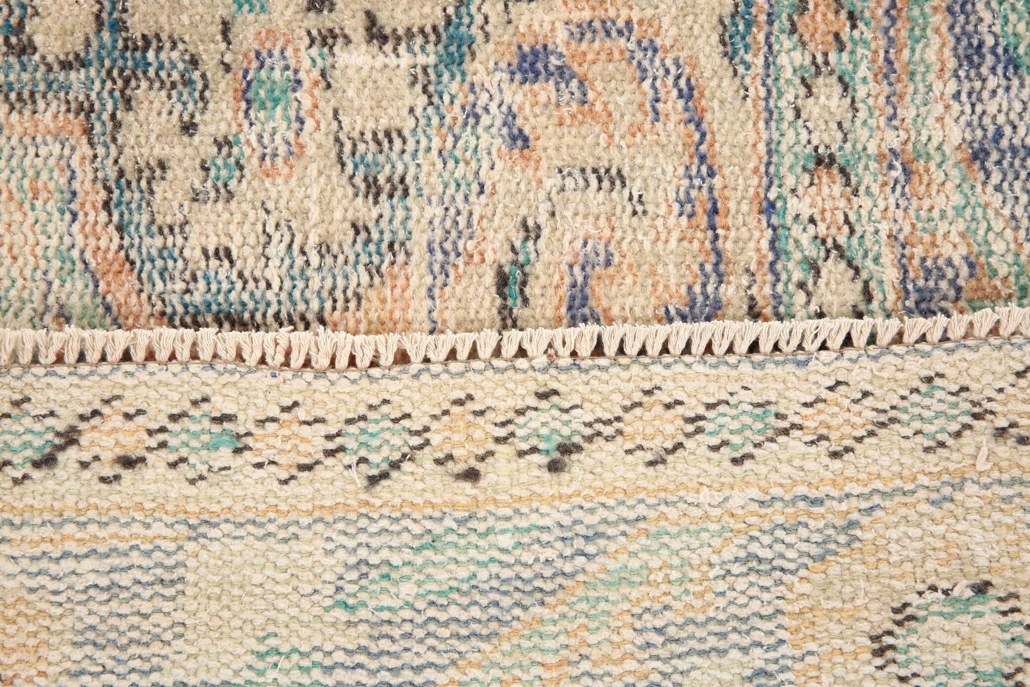 3x9 Pale Orange & Blue Vintage Runner Rug, 80x283Cm SK 6027