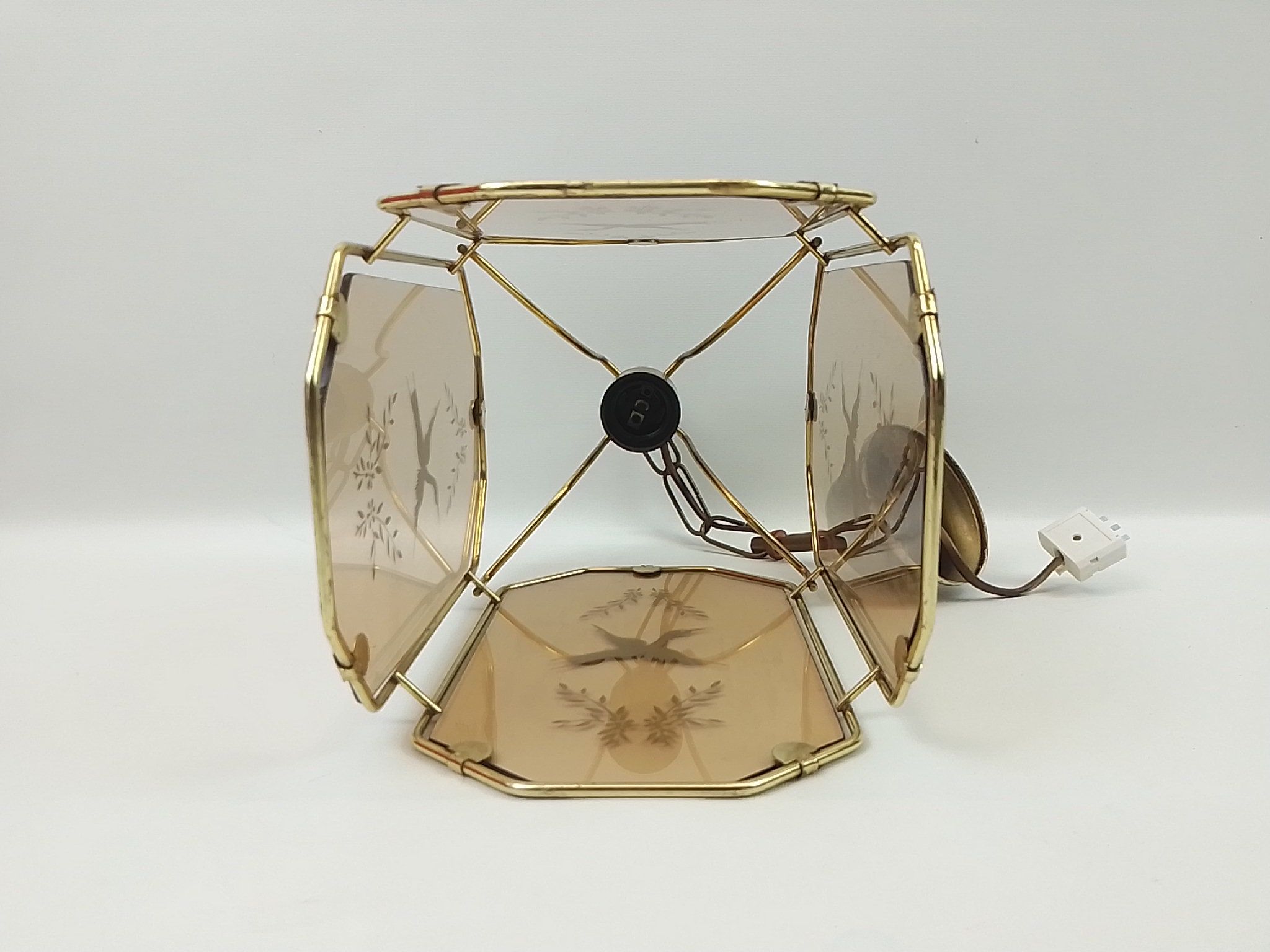 Vintage gold metal chandelier