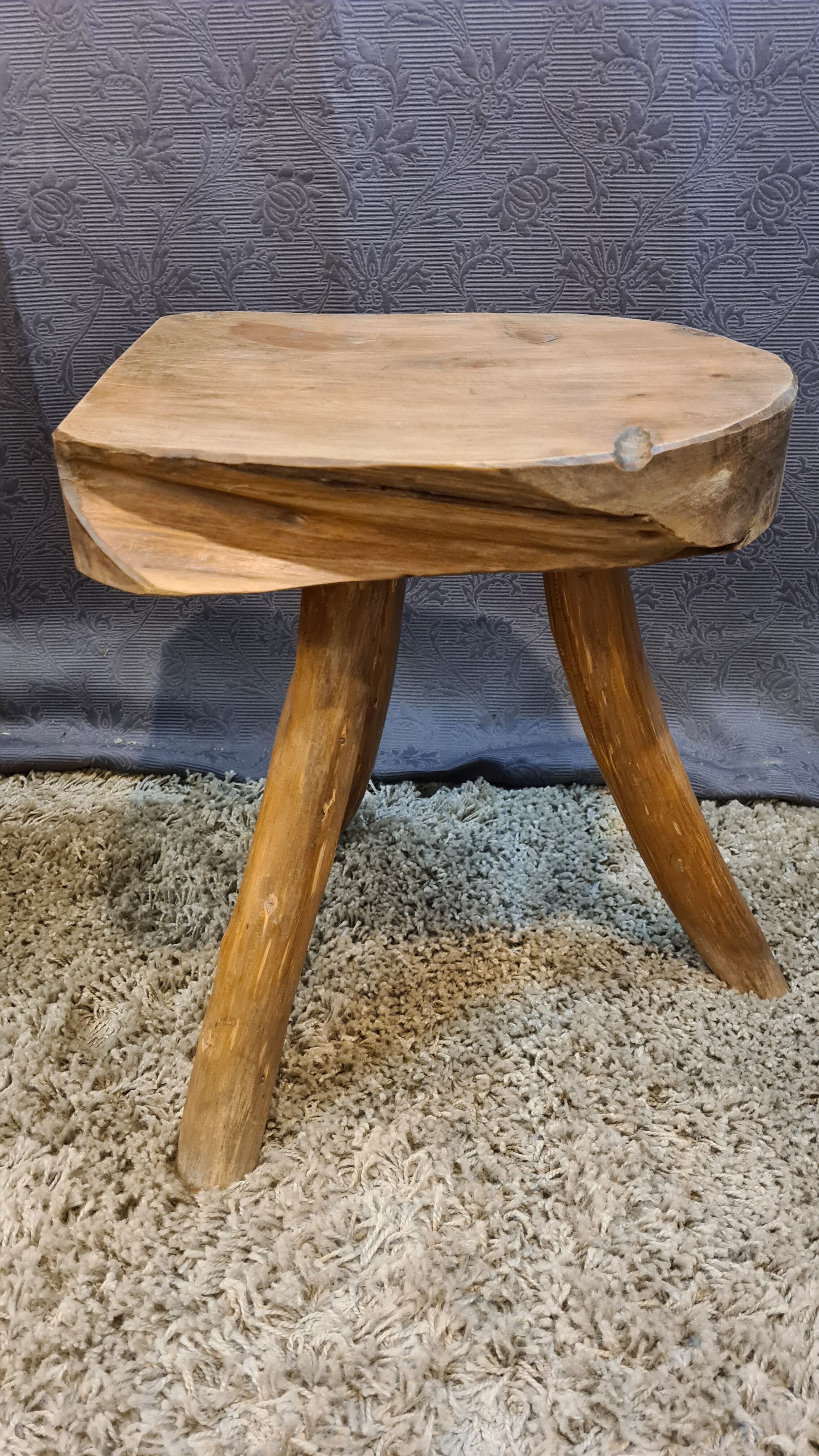Tripod cowhide stool
