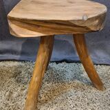 Tripod cowhide stool