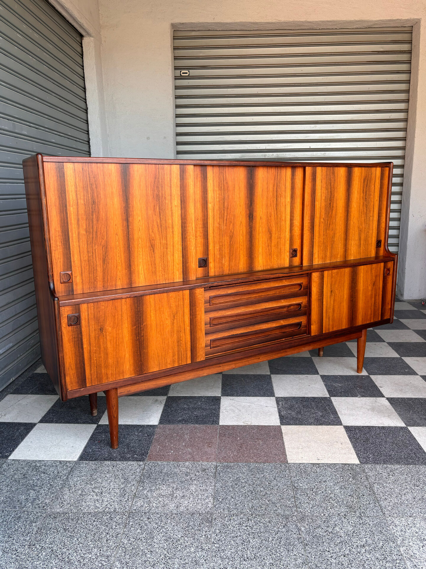 Buffet enfilade haute en palissandre