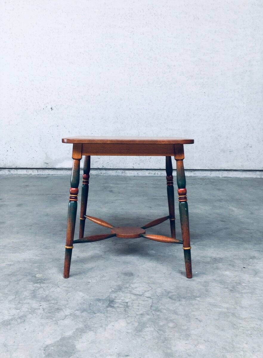 Amsterdam School Painted Side Table, Netherlands, 1920s