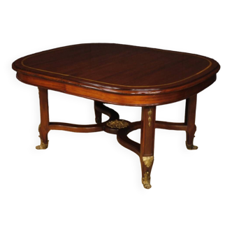 Large extendable mahogany table from the 1930s