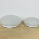 Pair of speckled glass ball wall lights from Vianne, half sphere