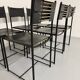 6 leather chairs "101" Italian design Belotti Alias 1980 vintage