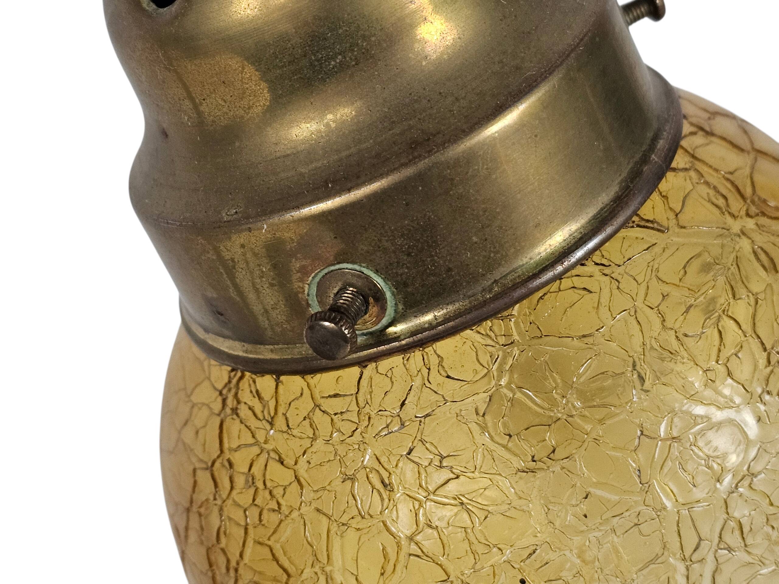 Table lamp - brass - glass - Hollywood Regency style - 70's