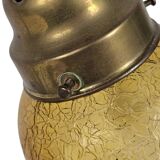 Table lamp - brass - glass - Hollywood Regency style - 70's