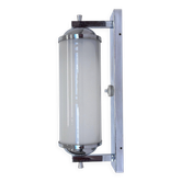 Large Bauhaus Wall Sconce in Chrome and Opaline Glass, 1930s – Czechoslovakia, Marked