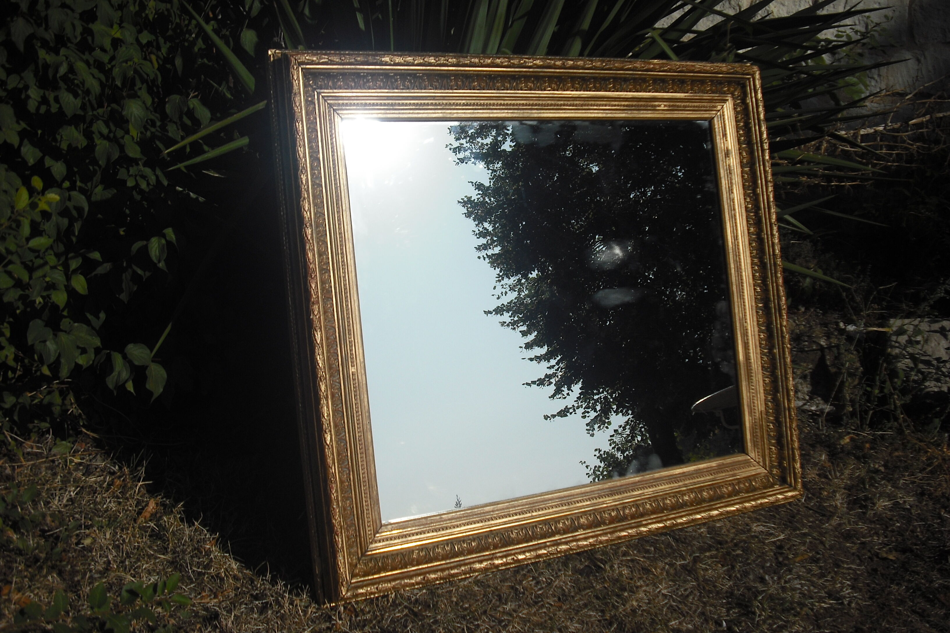 Thick mirror 19th 80x68cm