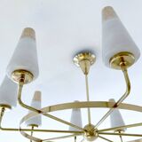 Large Italian Mid Century Pendant Light