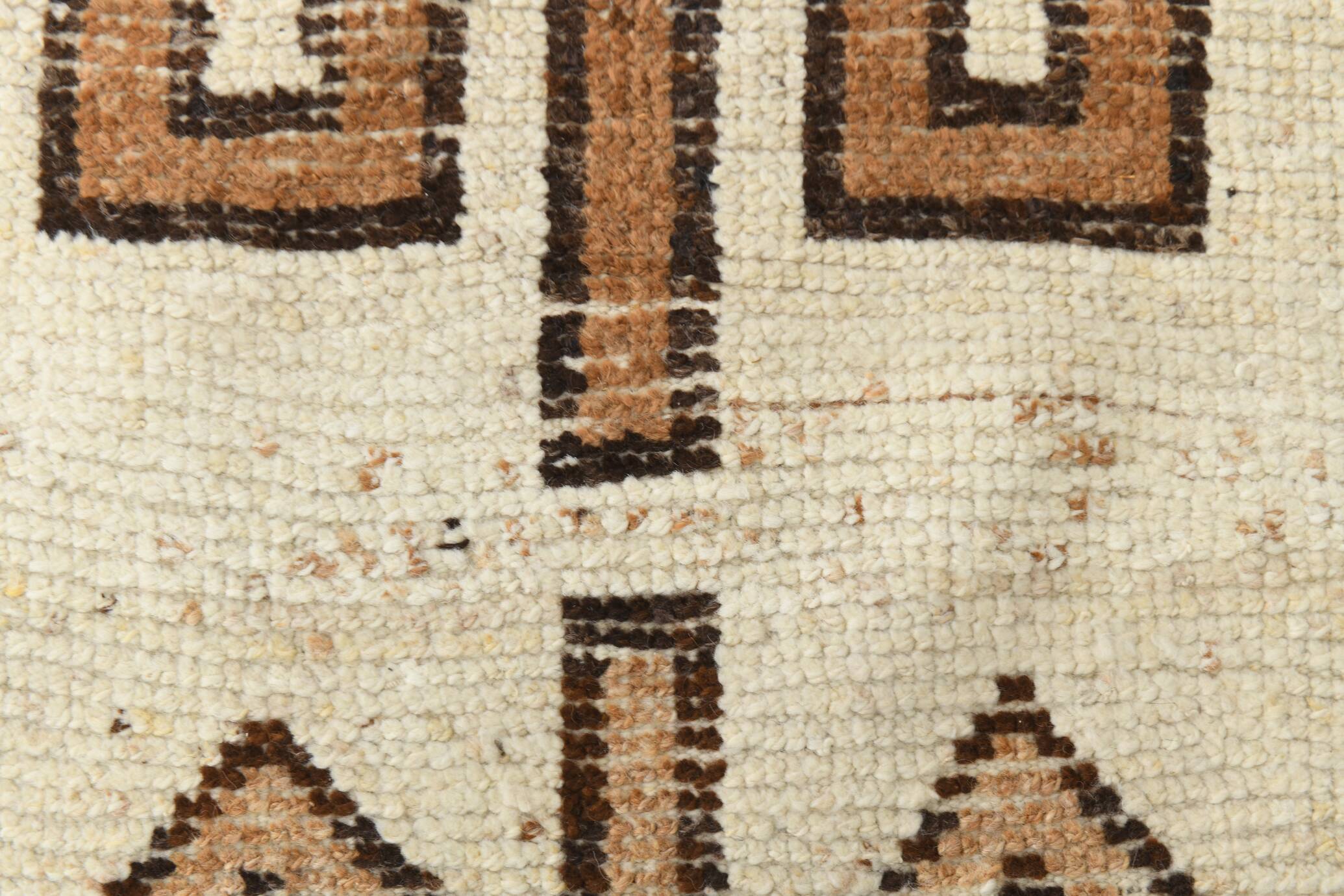 Beige Brown Oriental Persian Runner Rug, 88x351Cm