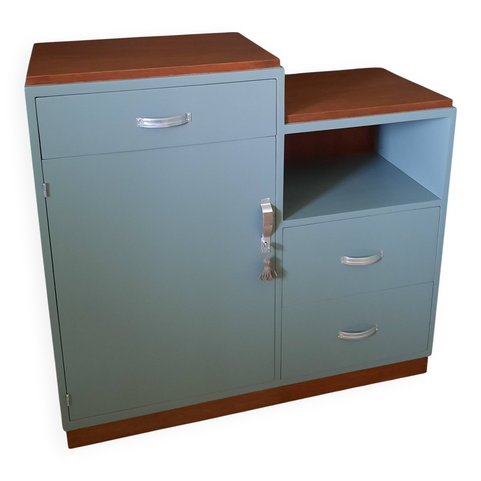 Vintage asymmetrical sideboard, 50s/60s