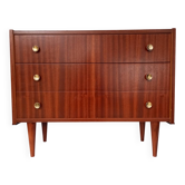 Commode années 60 à trois tiroirs