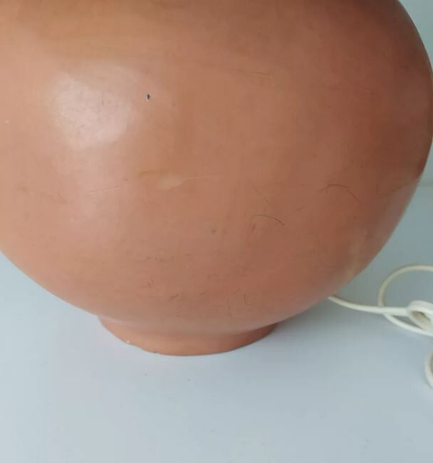 Terracotta lamp lampshade white jute