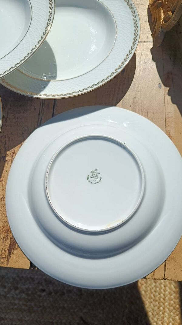 assiettes plates en porcelaine Bavaria – Seltmann Weiden