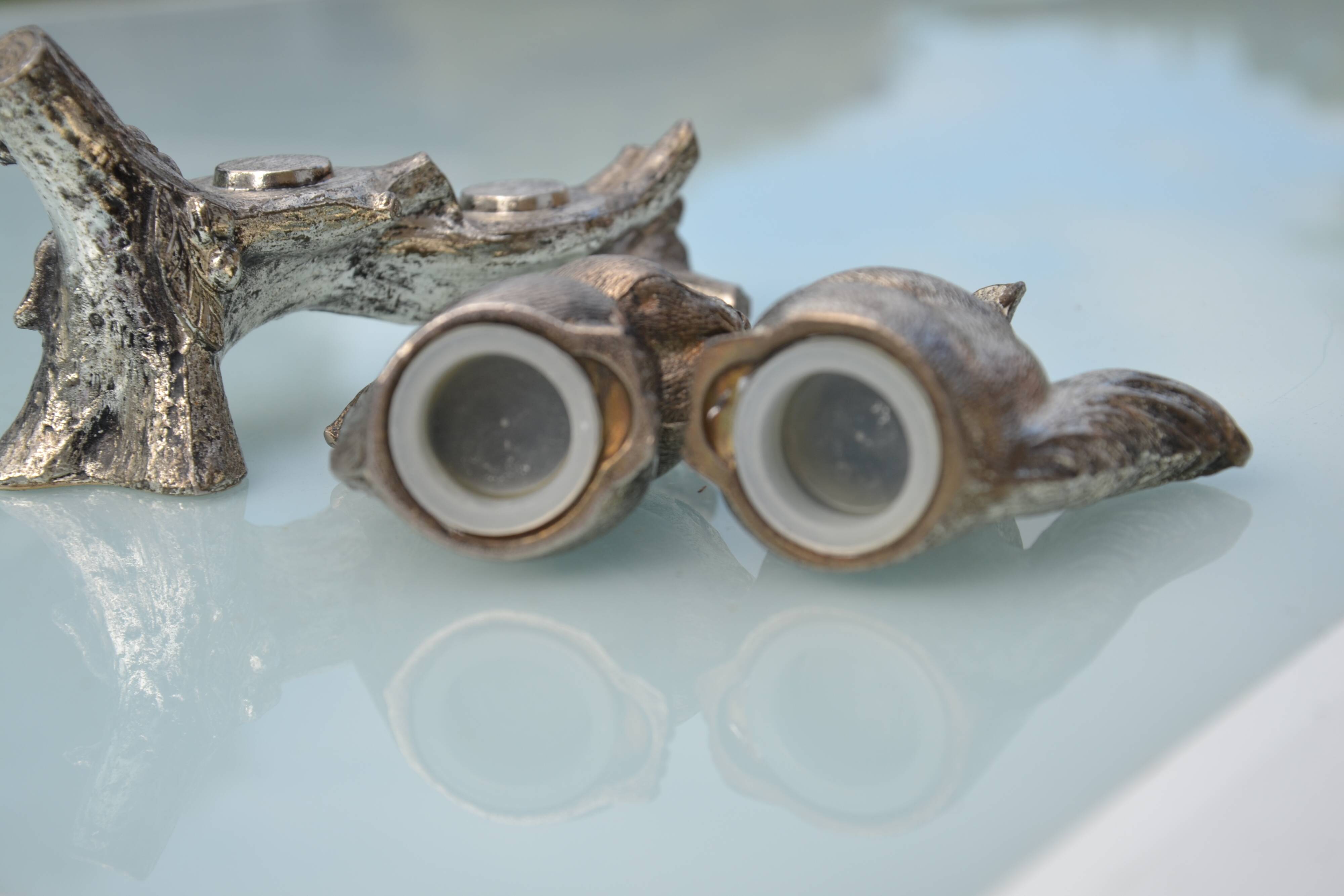 Silver-plated salt and pepper shakers "squirrel"