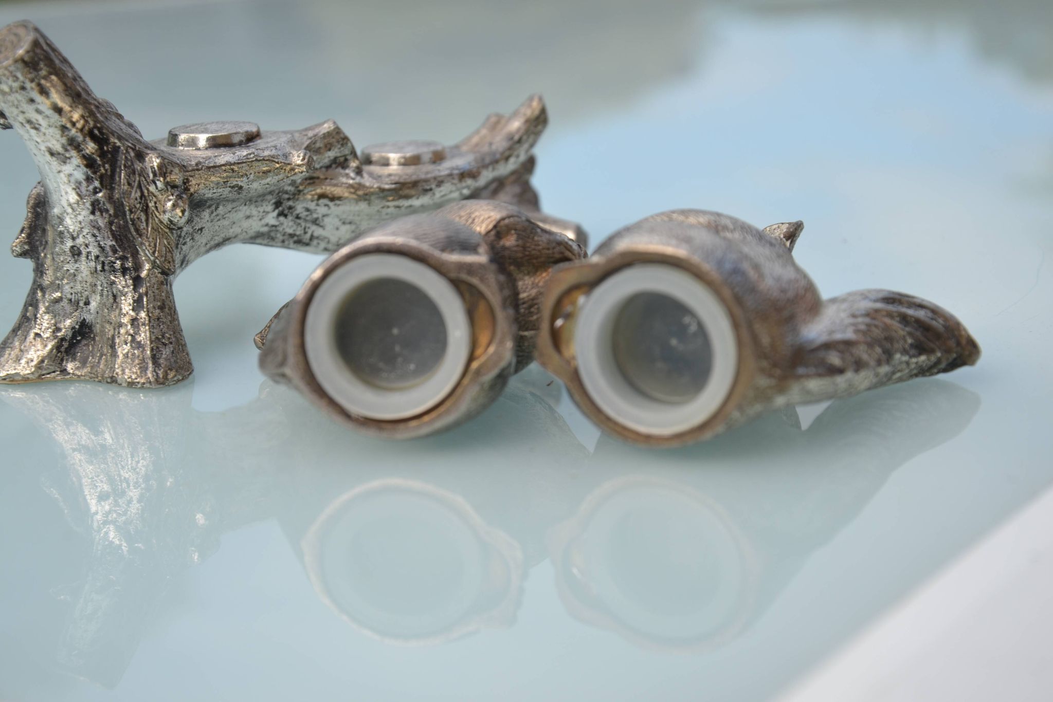 Silver-plated salt and pepper shakers "squirrel"
