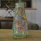 Colorful Italian ceramic mosaic pattern vase, 1960s