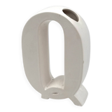Space age Q letter shaped ceramic vase, Marcel Radureau France 1970