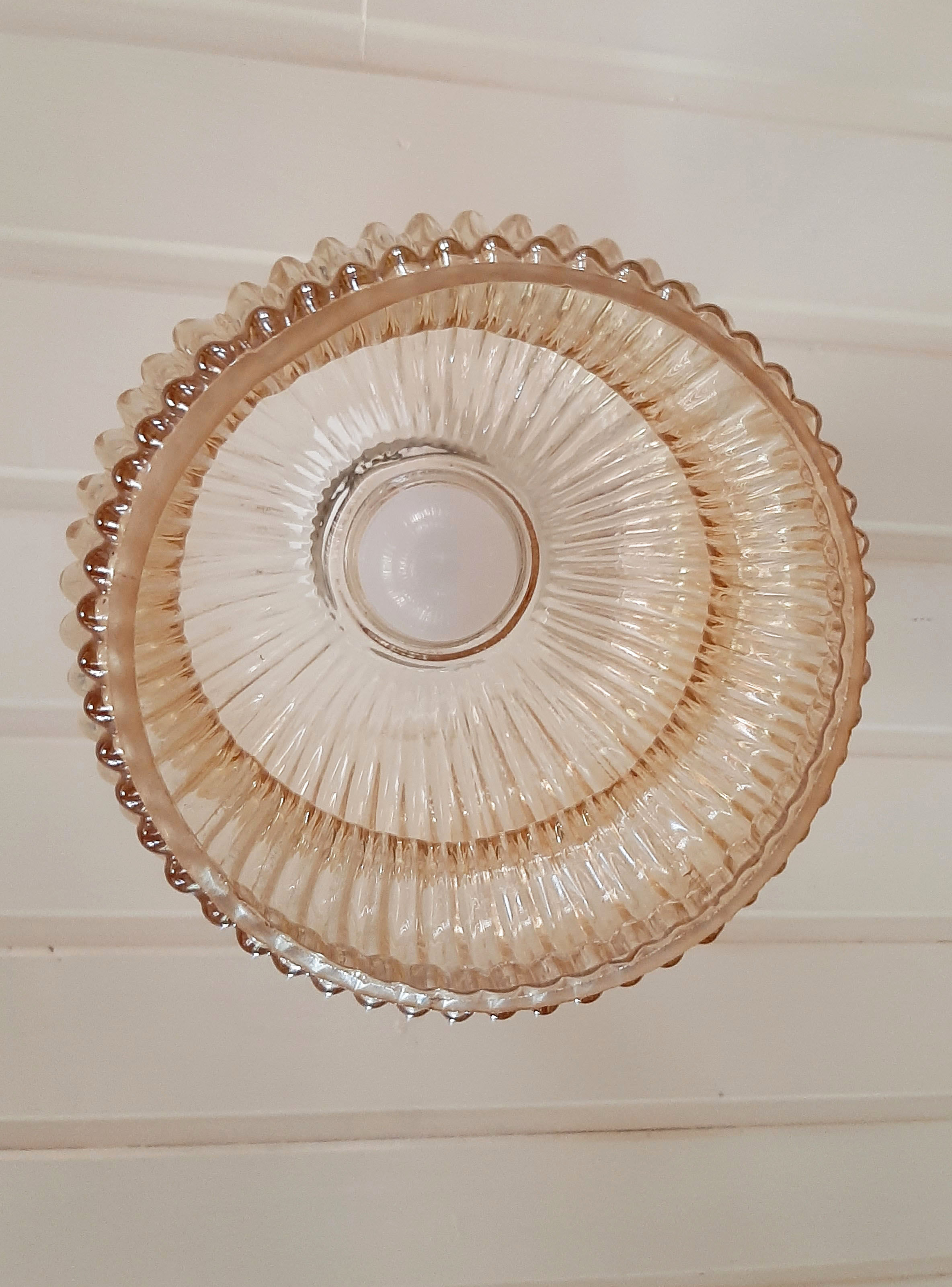 Hanging glass lampshade 1970